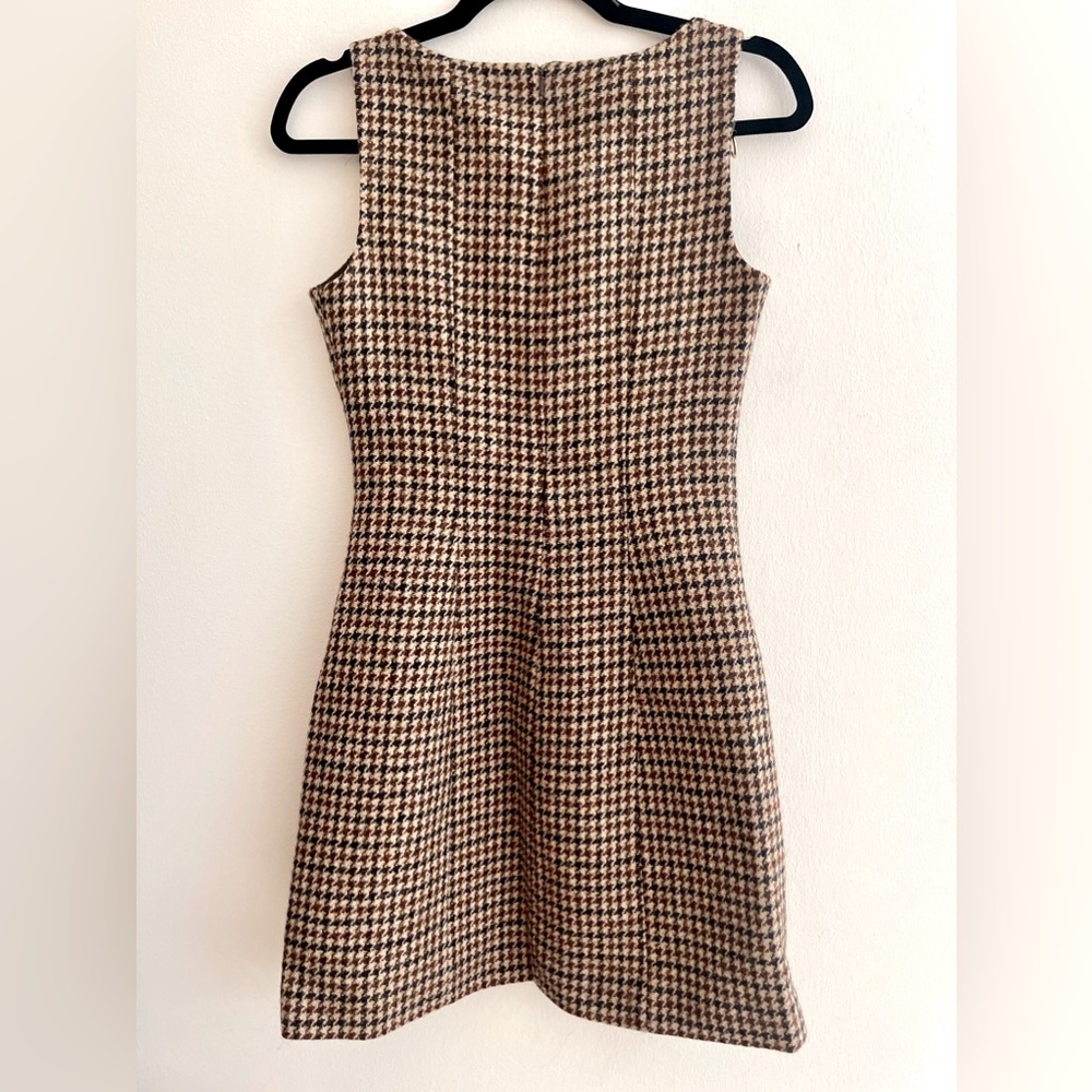 RACIL - Hailey Houndstooth Wool-tweed Mini Dress - Size FR 34 (US 2) - Picture 2 of 10